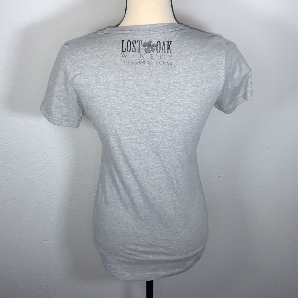 Women's Light Gray Short Sleeve Logo Tee